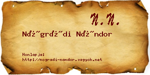 Nógrádi Nándor névjegykártya