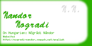 nandor nogradi business card